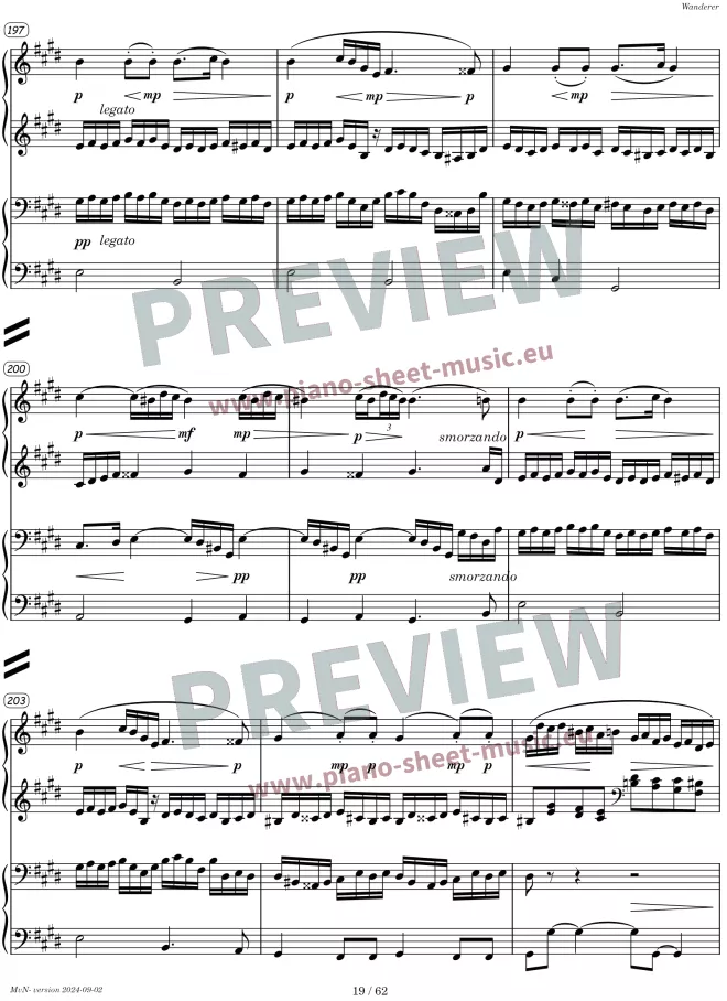 Schubert -Wanderer Fantasy Op.15  duet piano PDF sheet page 3